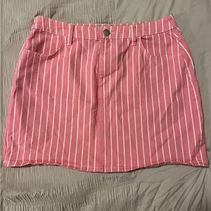 Stripped jean skirt